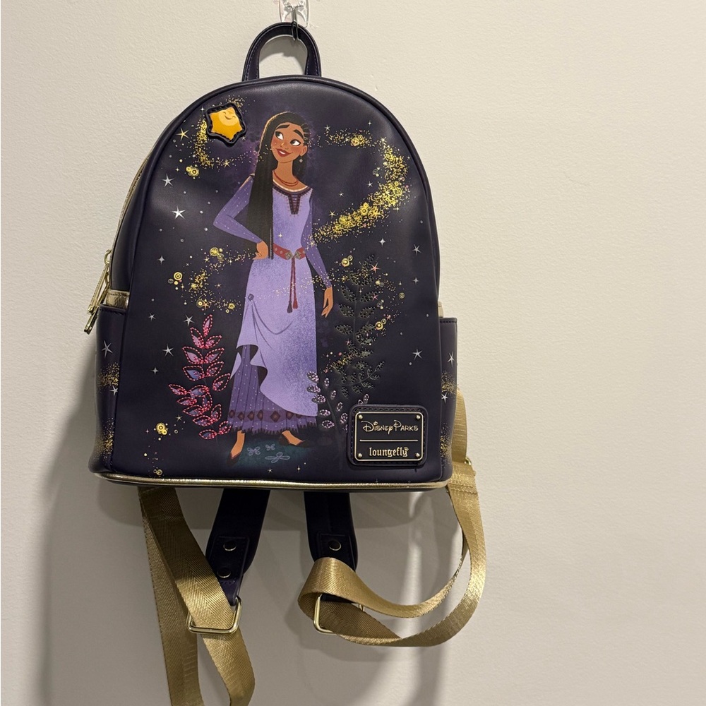 Loungefly Disney Princess Backpack with Purple and Gold Accents - Wish